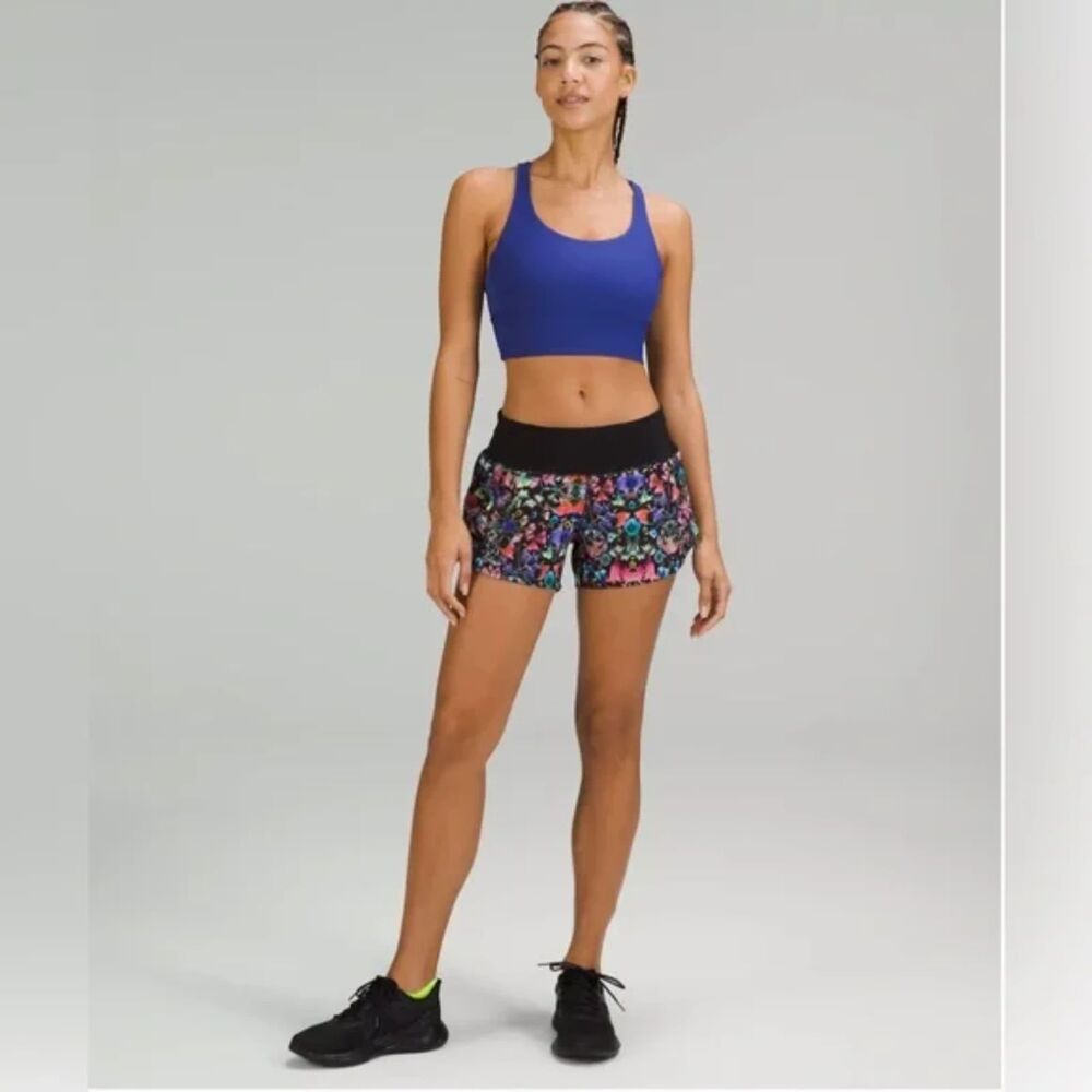 Lululemon Athletica Flowerscope Speed Up Lined High-Rise Shorts Women's Size 6 - Picture 3 of 5